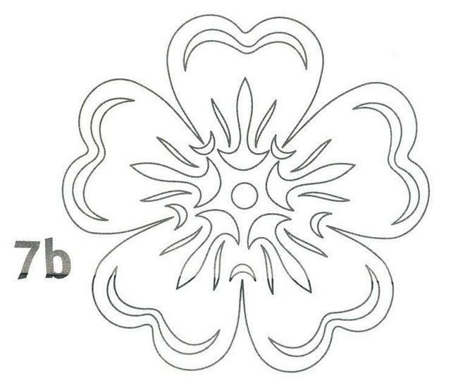 Цветы трафарет для вырезания