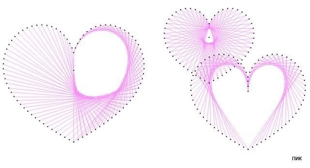 изонить сердце схема с цифрами точками