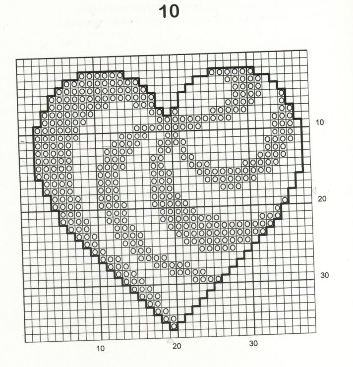 сердечко для вышивания крестиком