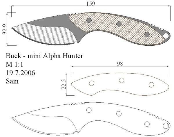 Нож Buck Mini Alpha Hunter