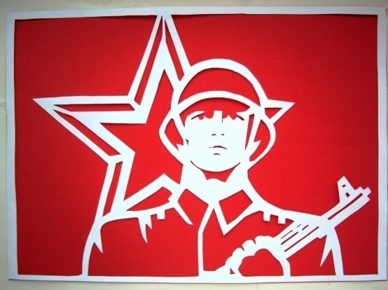 Украшение окон к 9 мая