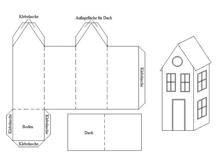 Картонный домик развертка