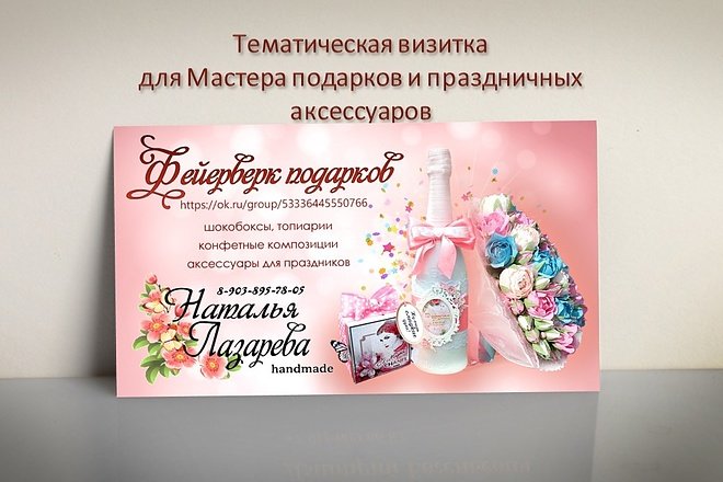Визитка магазина подарков