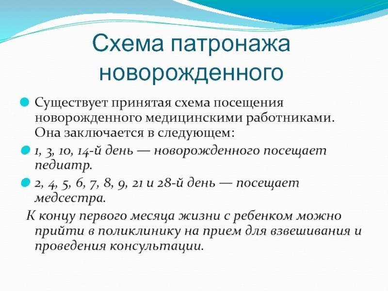 Патронаж врача к новорожденному образец заполнения