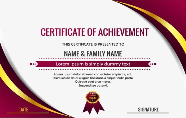 Рамка для сертификата современная