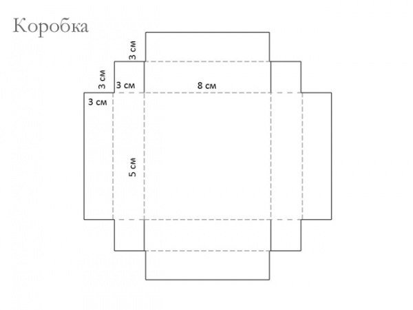 квадратная коробочка с крышкой