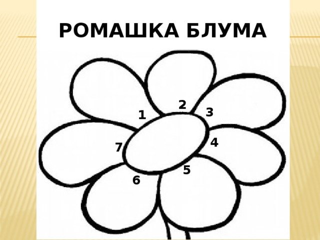Ромашка Блума шаблон