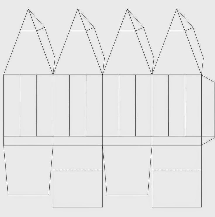 Развертка коробки карандашей