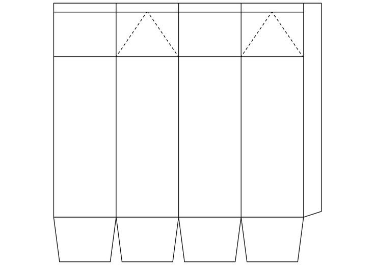 Развертка коробочки для молока