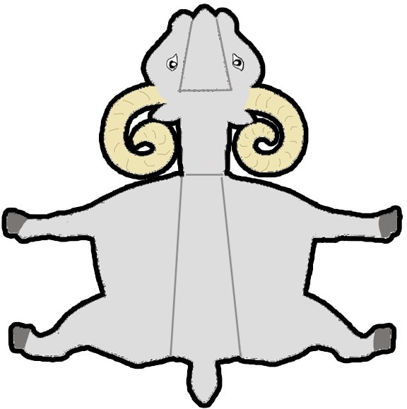 Козлик из картона