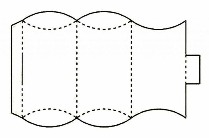 Трафарет коробочки для подарка