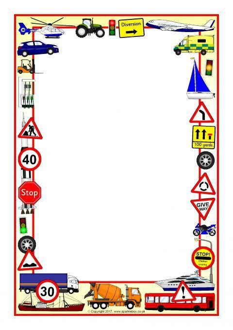 Рамка для текста по ПДД