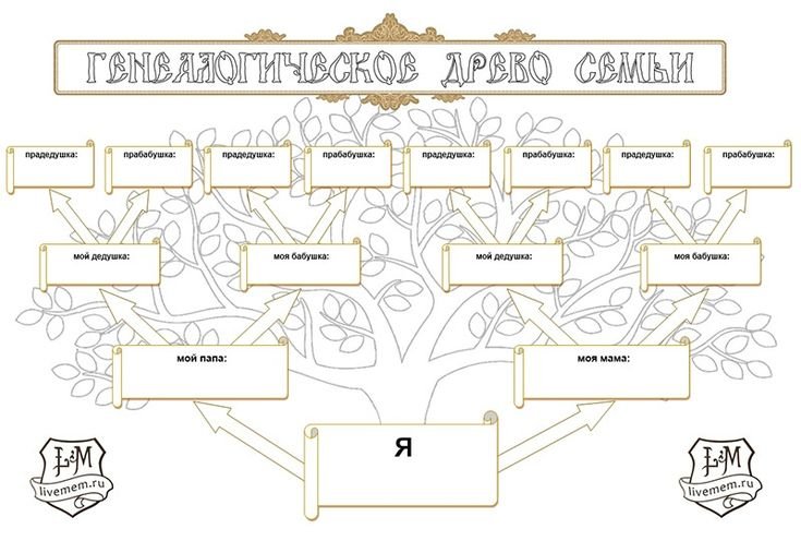 Генеалогическое древо семьи (родословная схема)