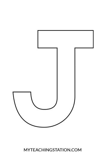 Трафарет буквы j