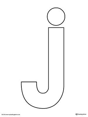 Трафарет английской буквы j