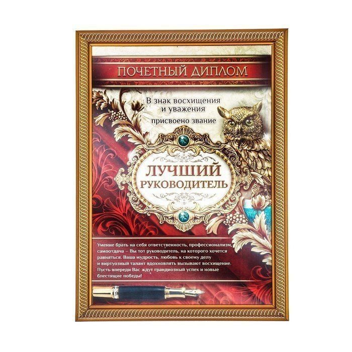 Диплому лучшему руково