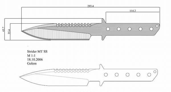 Нож м9 байонет чертеж