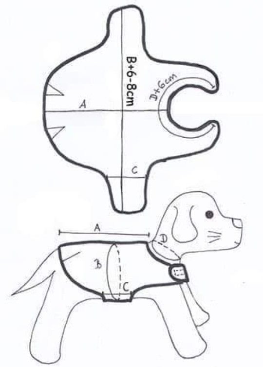 Лекало для шитья одежды для собак
