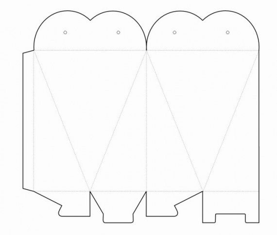 Трафарет коробочки для подарка