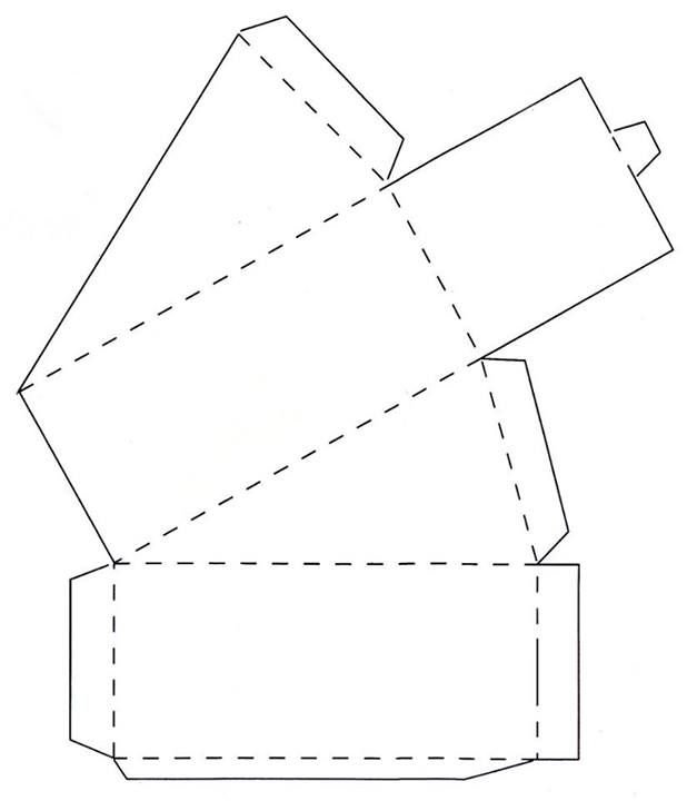 Схема бумажной коробочки