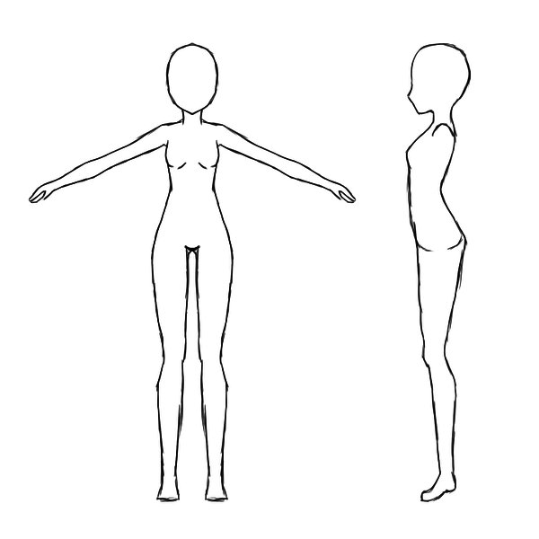 Макет тела для рисования