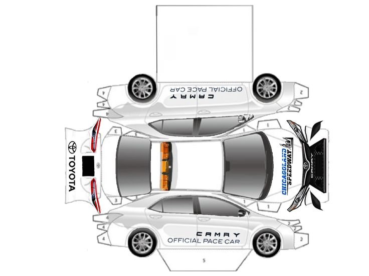 Модель бумажной машины Toyota Супра
