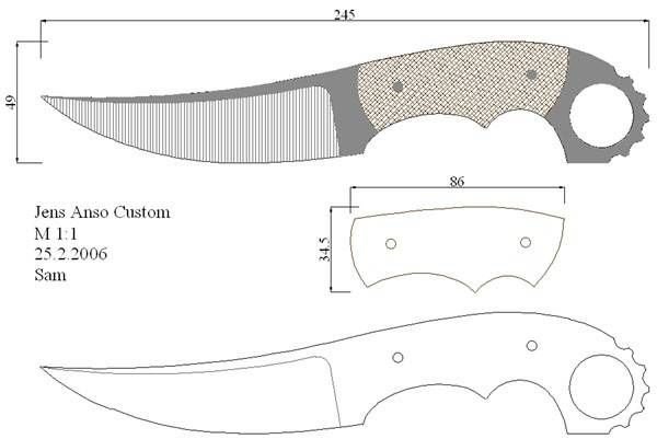 Чертежи ножей