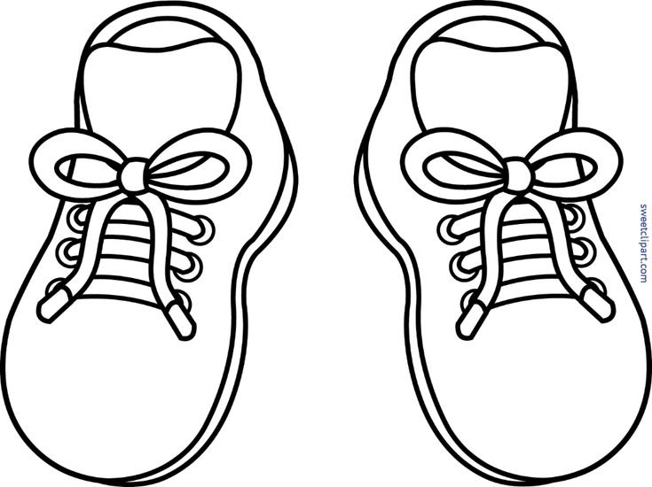 Ботинки раскраска для детей