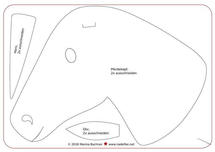 лошадка на палочке выкройки головы