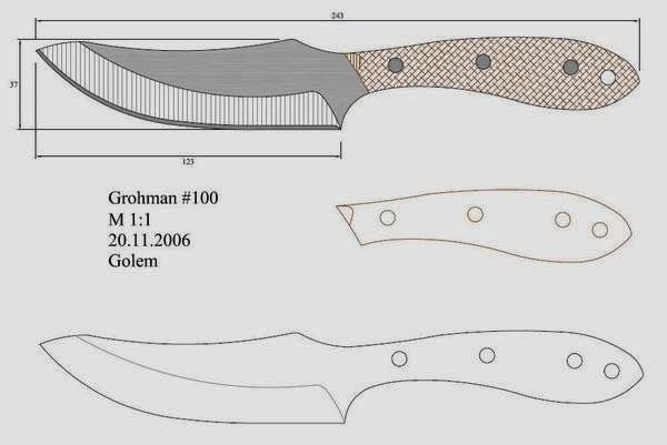 Bushcraft Knife чертеж