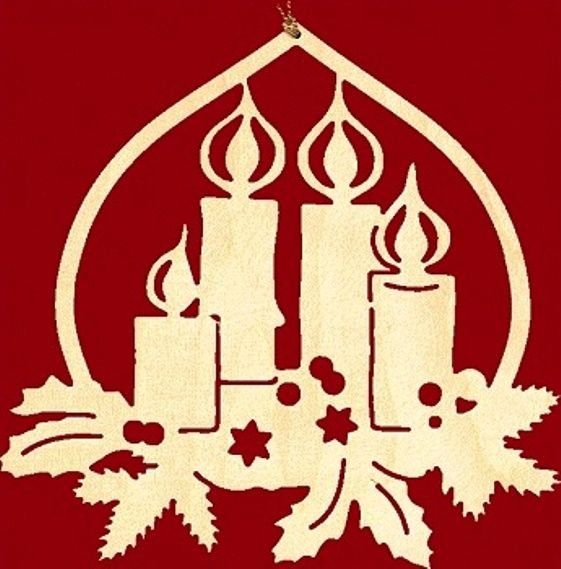 Трафареты на окна новогодние свечи