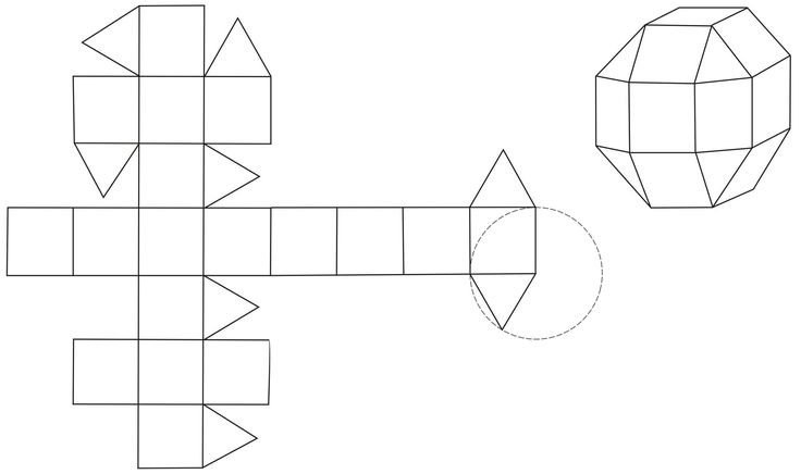 Ромбокубооктаэдр развертка