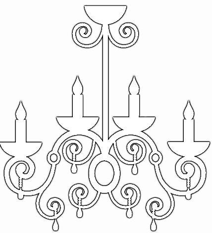 Подсвечник трафарет