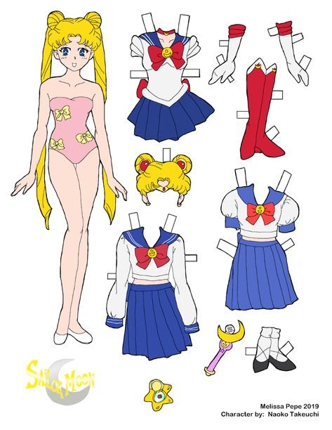 Бумажные куклы Sailor Moon