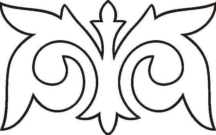 Казахский орнамент трафарет