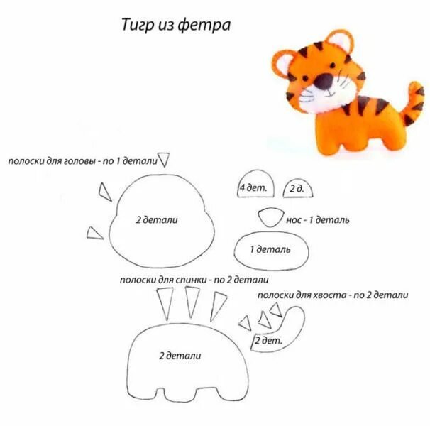 Игрушки из фетра выкройки