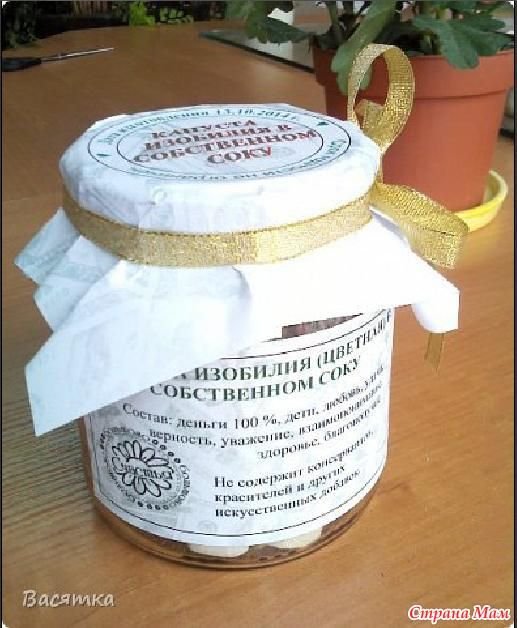 Банка с деньгами в подарок