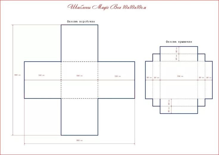 Коробочки своими руками из бумаги схемы с размерами с крышкой