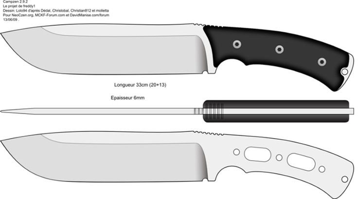 Нож Гектор чертеж