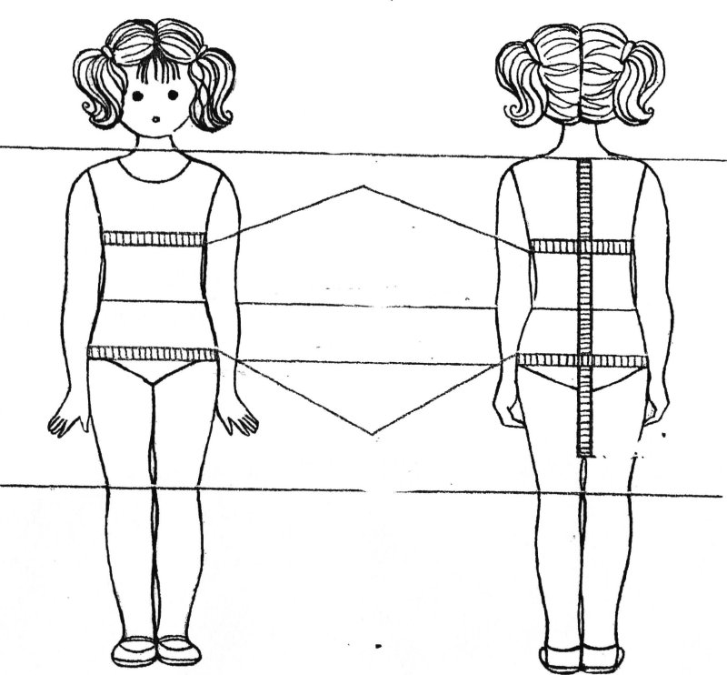 Фигура для снятия мерок с ребенка