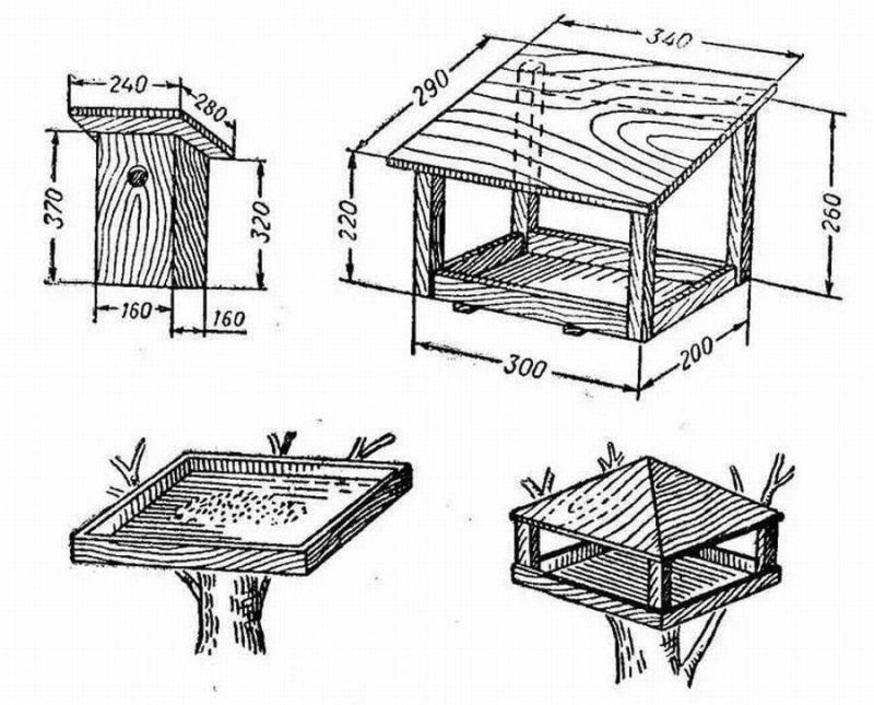 кормушки для птиц из дерева