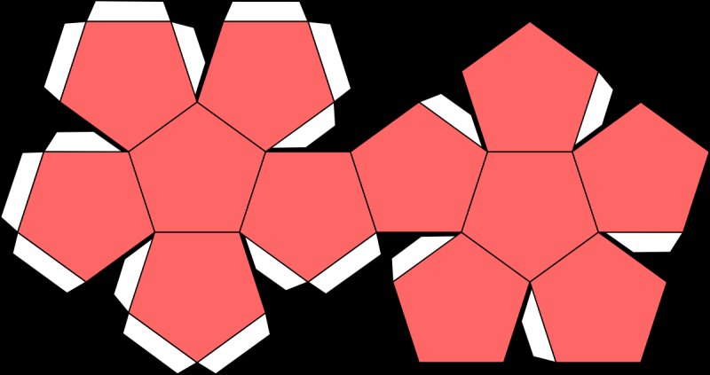 Ромбододекаэдр развертка