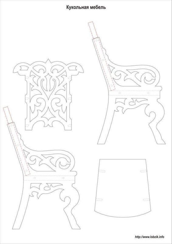Кукольная мебель из фанеры чертежи DXF
