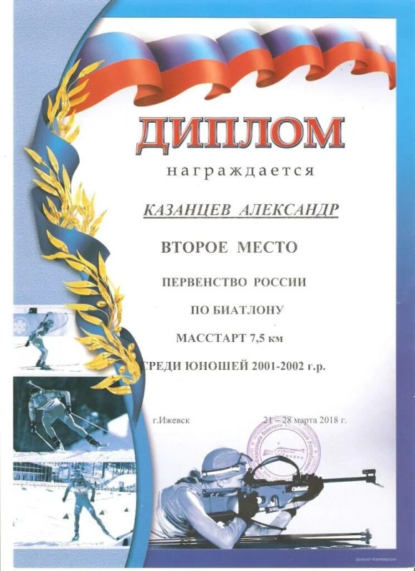 Диплом лыжи