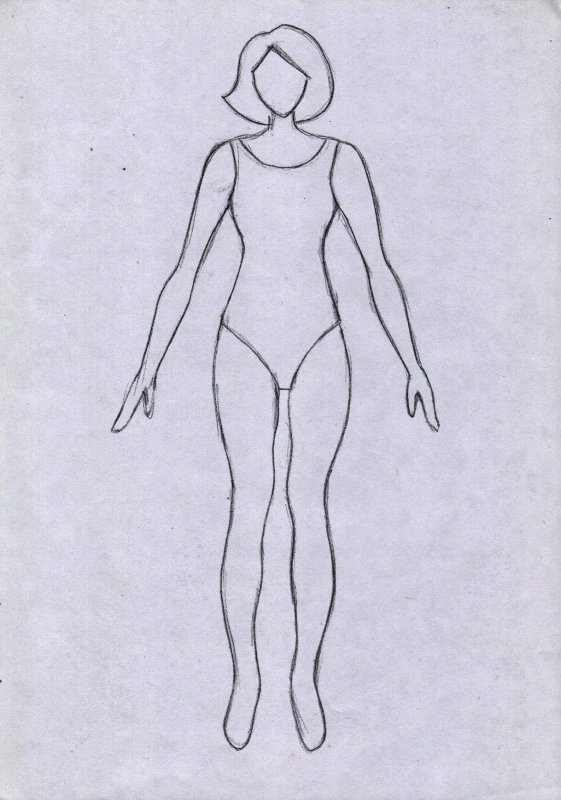 Макет для рисования одежды
