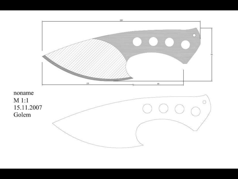 Нож Бивер НАЙФ чертеж