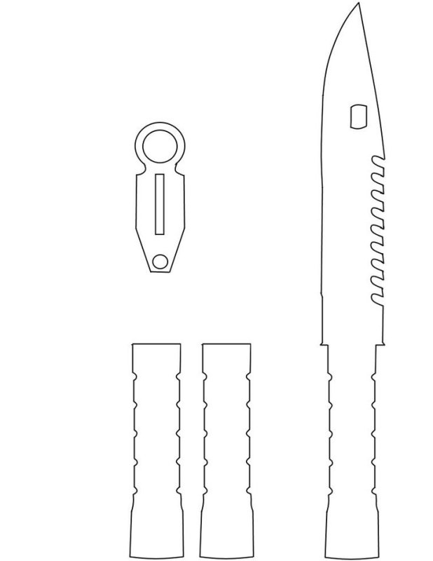 Нож м9 байонет чертеж