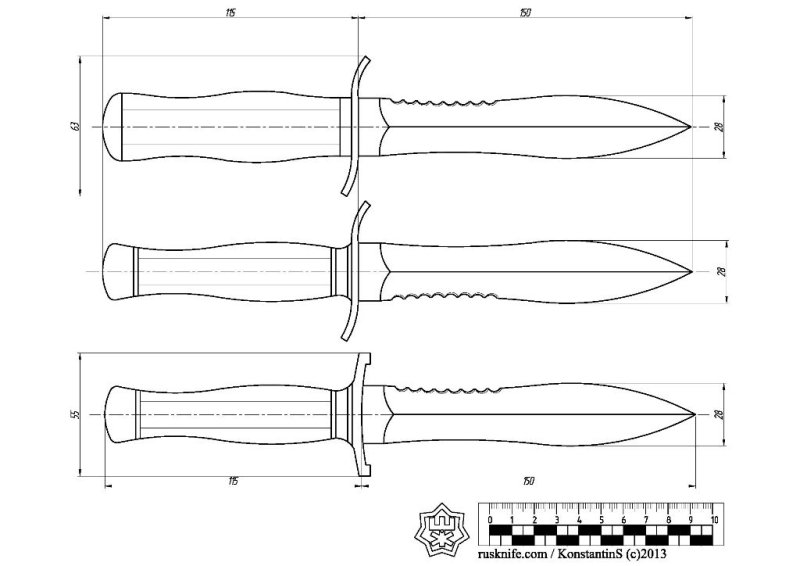 Нож разведчика НР 40 оригинал чертежи