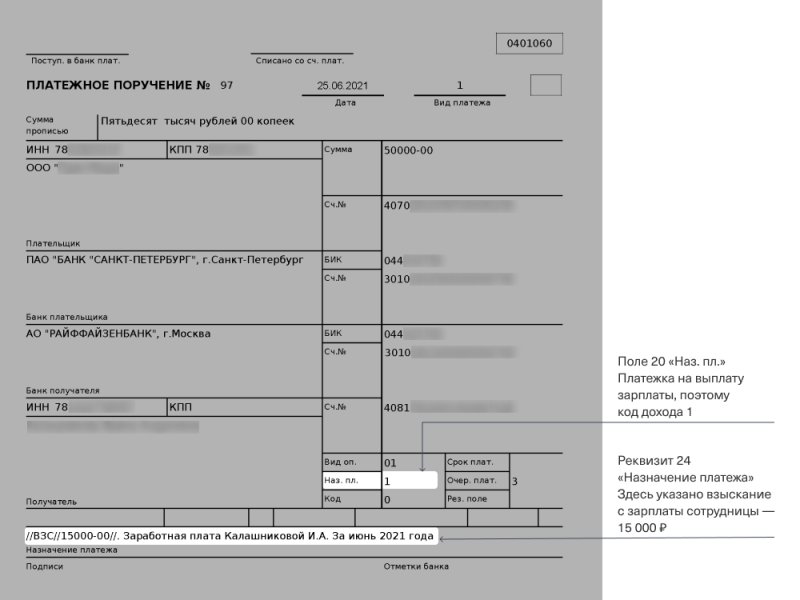 Как правильно указать Назначение платежа в платежном поручении