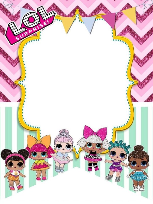 Пригласительные на детский день рождения ЛОЛ